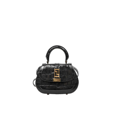 Versace Black Crocodile Embossed Tote Bag 48781 153855023