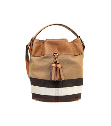 BURBERRY Nova-Check Canvas Tassel Hobo Bag 2WAY 51174 153855071
