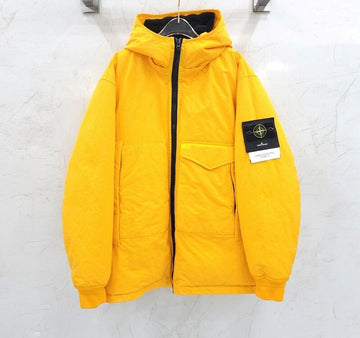 Stone Island Yellow Vera Piuma Wappen Padded Jacket 127059152