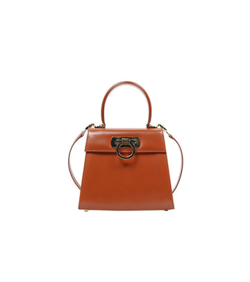 Salvatore Ferragamo Brown Kelly Top Handle Tote Bag 48056 151334657
