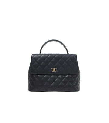 CHANEL Black Caviar Coco Handle Tote Bag 50971 153855157