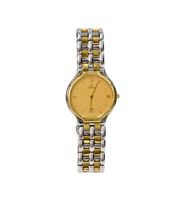 OMEGA 18K ゴールド コンビ デヴィル クォーツ ウォッチ 47316 153855221