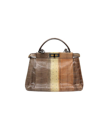 Fendi Python Peekaboo Tote Bag 49364 153855243