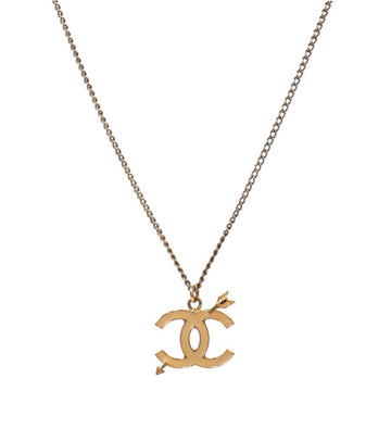 CHANEL ベージュキューピットCCゴールドネックレス 51211 153855307