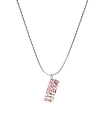 DIOR ピンクトロッターシルバーネックレス 49653 153855348