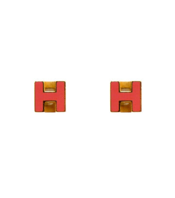 HERMES ピンクケージ ゴールド ピアス 52062 153855586