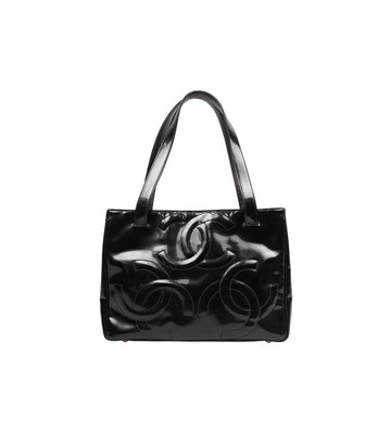 CHANEL ブラック パテント トリプルCC ショルダーバッグ 50972 153856750