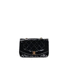 CHANEL ブラック パテント ダイアナ ショルダーバッグ 44806 153856779 [P]