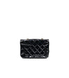 CHANEL ブラック パテント ダイアナ ショルダーバッグ 44806 153856779 [P]