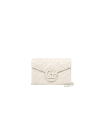 GUCCI Weiße Marmont Matelassé WOC Crossbody Bag 49366 153856926