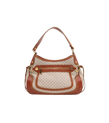 Celine Beige Macadam Shoulder Bag 50092 153856938