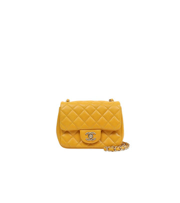 CHANEL Gelbe Petit Sac Chain Shoulder Bag 50241 153856951