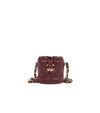 CHANEL Burgundy Leather Coco Crush Mini Bucket Shoulder Bag 49072 153857066 [P]