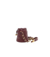 CHANEL Burgundy Leather Coco Crush Mini Bucket Shoulder Bag 49072 153857066 [P]