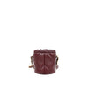CHANEL Burgundy Leather Coco Crush Mini Bucket Shoulder Bag 49072 153857066 [P]