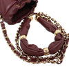 CHANEL Burgundy Leather Coco Crush Mini Bucket Shoulder Bag 49072 153857066 [P]
