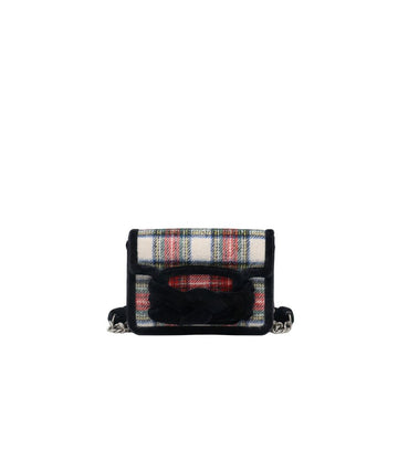 MIU MIU タータンチェック チェーンショルダーバッグ 49911 153857080