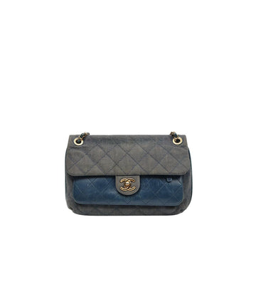 CHANEL ヴィンテージデニムフラップショルダーバッグ 49464 153857096