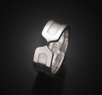 CARTIER 18k Double C Ring 18K Weißgold 50 6,4MM 7245311384 76033647
