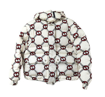 GUCCI Exklusive Interlocking GG abnehmbare Daunenjacke 34 Größe 664257 75684149