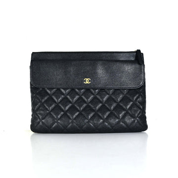 CHANEL Klassische Caviar Klappen-Clutch A82683 13523 153876207