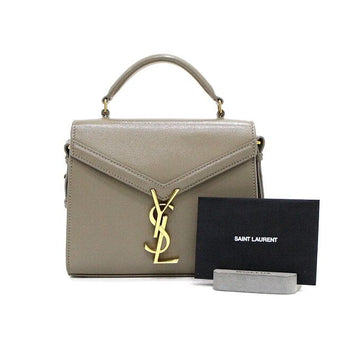SAINT LAURENT カキブラウン キャビア カサンドラ ミニ トップハンドル レディース トートバッグ兼ショルダーバッグ 623930 153894413