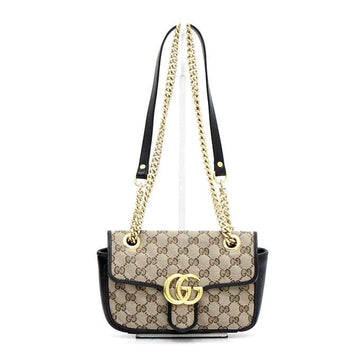 GUCCI Mini Canvas Schultertasche mit goldener Kette aa61911 153894415