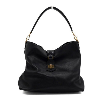 Fendi Black Leather Logo Hobo Shoulder Bag 8BR682 153894429