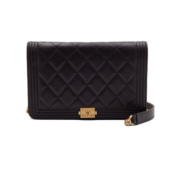 CHANEL ダークパープル キャビア ボーイシャネル WOC クロスボディバッグ 兼 ショルダーバッグ aa61934 153894431
