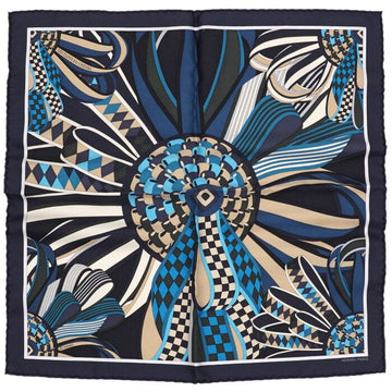 HERMES Multicolor Seiden LES FLOTS DU CHEVAL Quadratischer Gavroche Schal 45 153894517