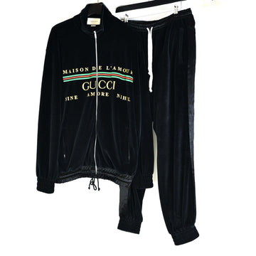 GUCCI ベルベットロゴトレーニングジャケットパンツセット 13560 153975136