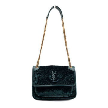 SAINT LAURENT Velvet Niki Baby Schultertasche mit goldener Kette aa61967 154031770
