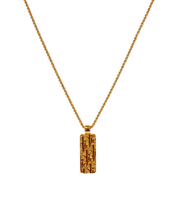 Dior Cubic Oblique Plate Gold Necklace 53204 154033702