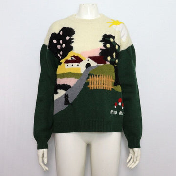 Miu Miu Mohair Intarsia Women's Sweater Knit T-Shirt MML393 154033875