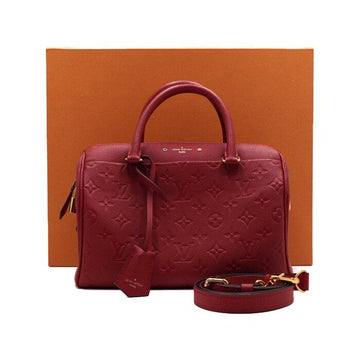 Louis Vuitton Red Empreinte Speedy 25 Tote Bag and Shoulder Bag M42399 154072252