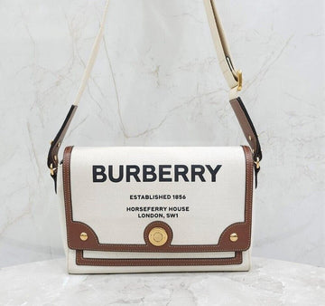 Burberry Hospeery Canvas Logo Note Crossbody Bag 146224480