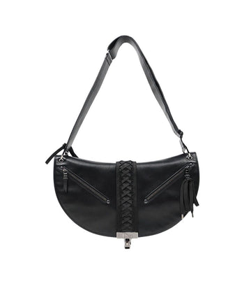 DIOR ブラックレザー ホーボー ショルダーバッグ 51861 154076052