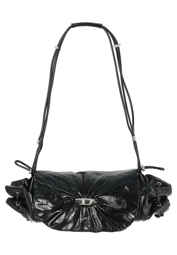 Diesel SCRUNCHD M Shoulder Bag Black X10182 P1003 T8013 130793211