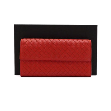 BOTTEGA VENETA レッドナパイントレチャートコンチネンタルフラップ長財布 150509 154131884