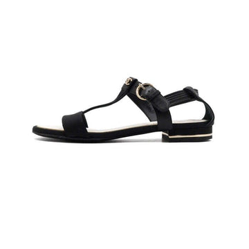 CHANEL Black Pearl CC Logo T-Strap Sandals for Women G39022 154132223
