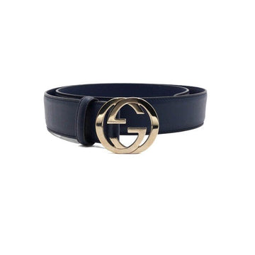GUCCI 546386 ゴールドメタル GG インターロッキング 男女兼用 レザー ベルト aa62105 154133362