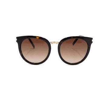 SAINT LAURENT ブラウンレオパードラウンドサングラス 123K aa62019 154133396