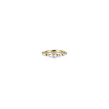 Cartier Emerald Cut Diamond Pavé Ring 13575 154141670