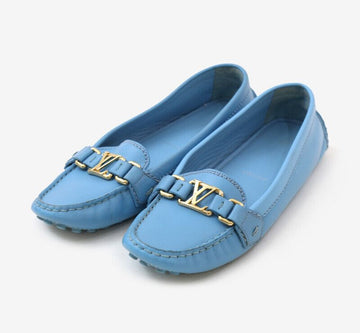 LOUIS VUITTON ローファー ブルー ゴールド サイズ38R 7690593486 142569656