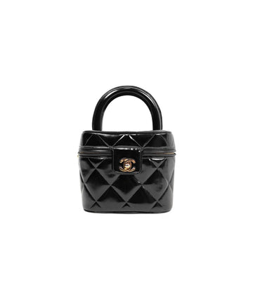 CHANEL ブラック ペイデント ヴァニティバッグ 28124 154166680