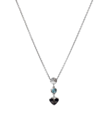 Gucci Studded Heart Silver Necklace 52156 154166726