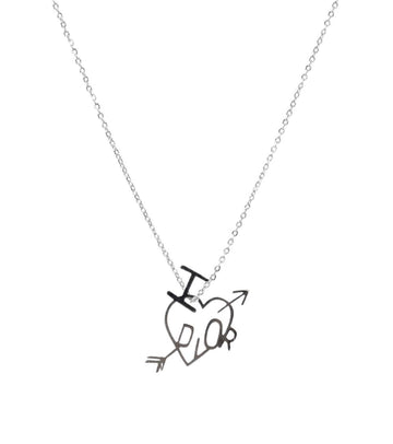 DIOR キューピッドハート シルバーネックレス 53202 154166730