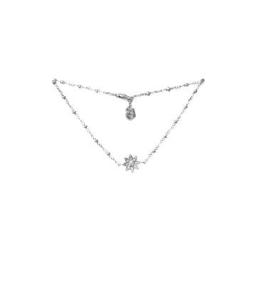 Gucci White Gold 750 Flora Diamond Chain Bracelet 53584 154166748
