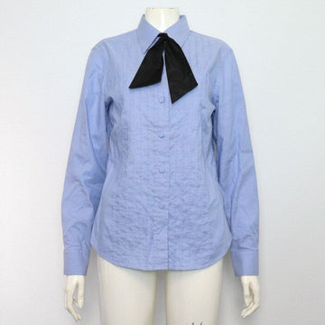 GUCCI 746013 Baumwolle Falten Bow Neck Damenhemd aa62095 154167555