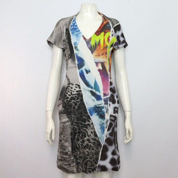 Alexander McQueen Cotton Leopard Print Short Sleeve Women's T-Shirt Dress 348869 154167556